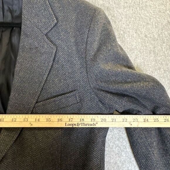 Pendleton mens blazer jacket size 42 elbow patch dark grey business corpcore - Picture 4 of 14